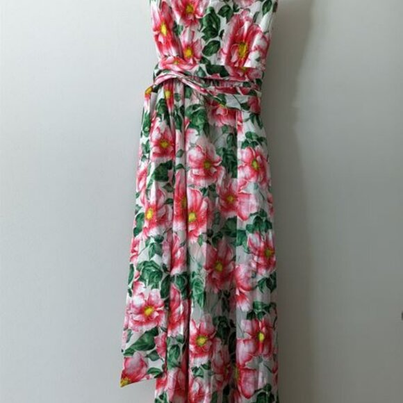 ALICE + OLIVIA Samantha draped floral-print satin midi dress - Picture 7 of 8